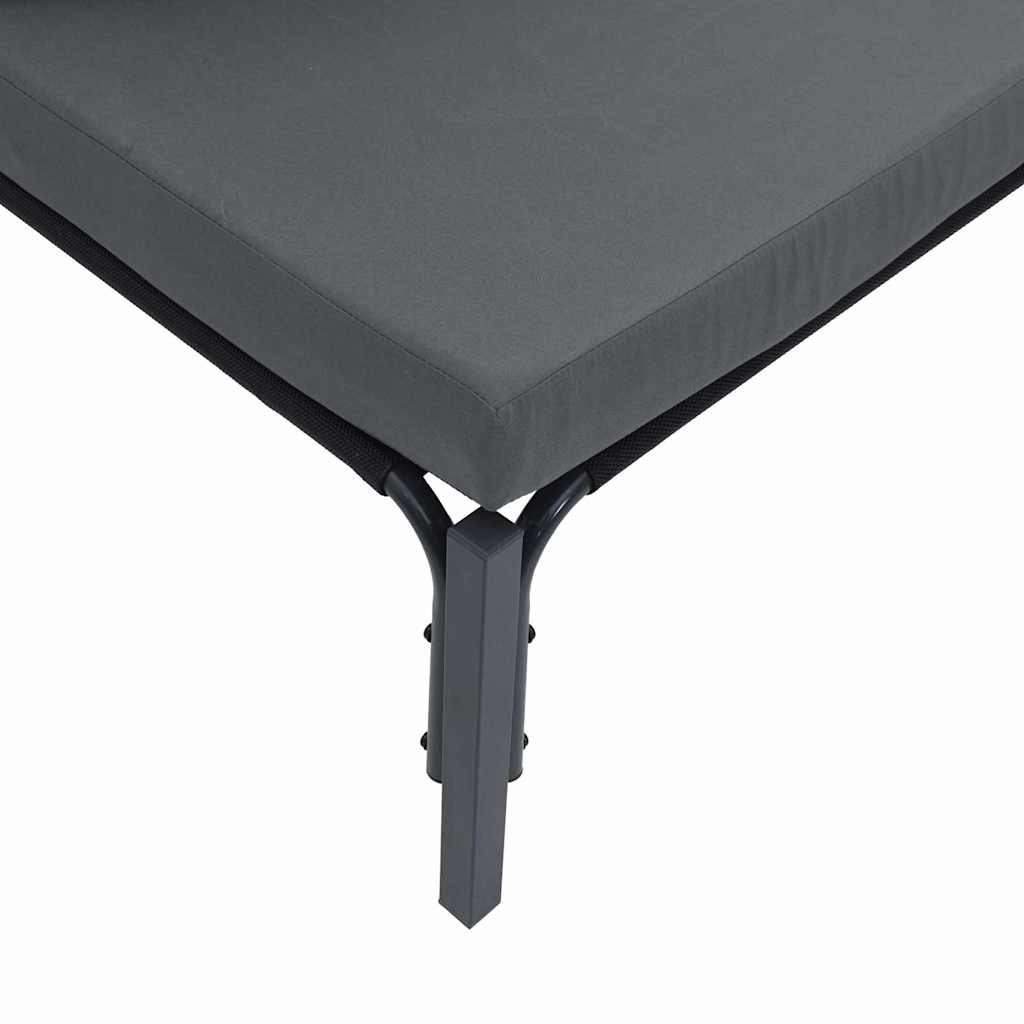 Tuinbankenset met kussen 6 pcs Zwart Staal is nu te koop bij PeponiXL, paradijselijk wonen!