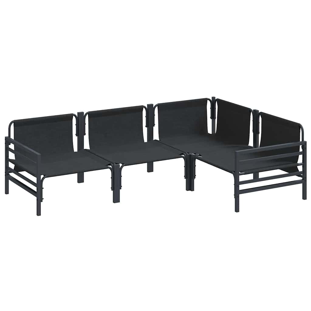 Tuin Sofa Set met kussen 4 pcs Antraciet Staal is nu te koop bij PeponiXL, paradijselijk wonen!