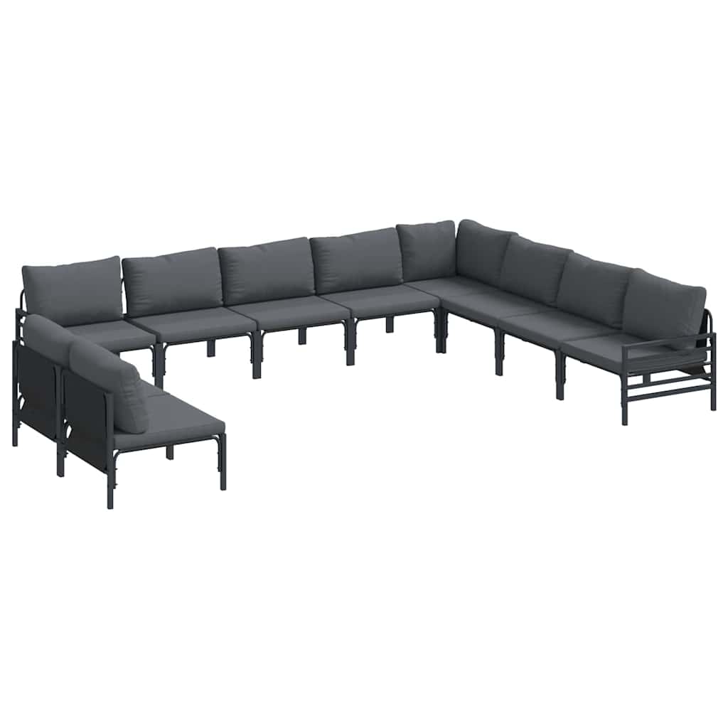 Tuin Sofa Set Antraciet Staal is nu te koop bij PeponiXL, paradijselijk wonen!