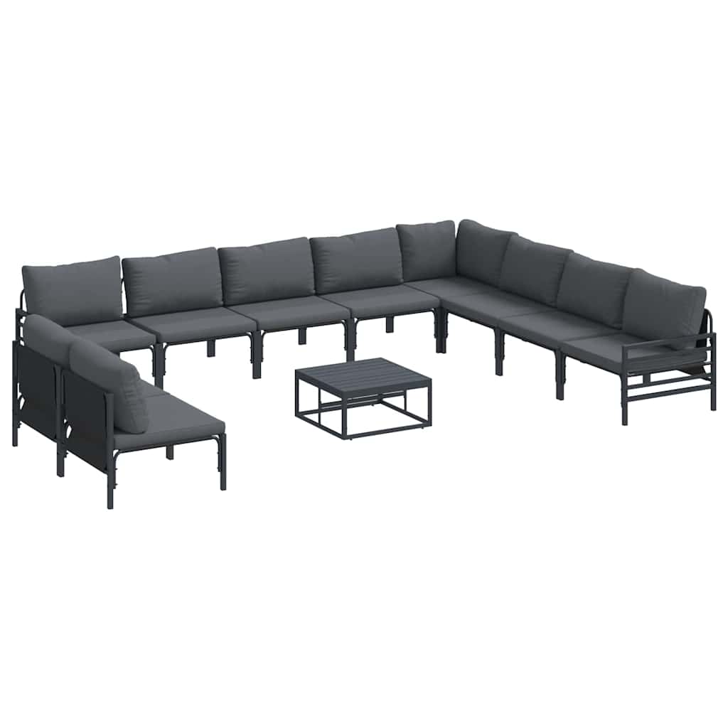 Tuin Sofa Set Antraciet Staal is nu te koop bij PeponiXL, paradijselijk wonen!