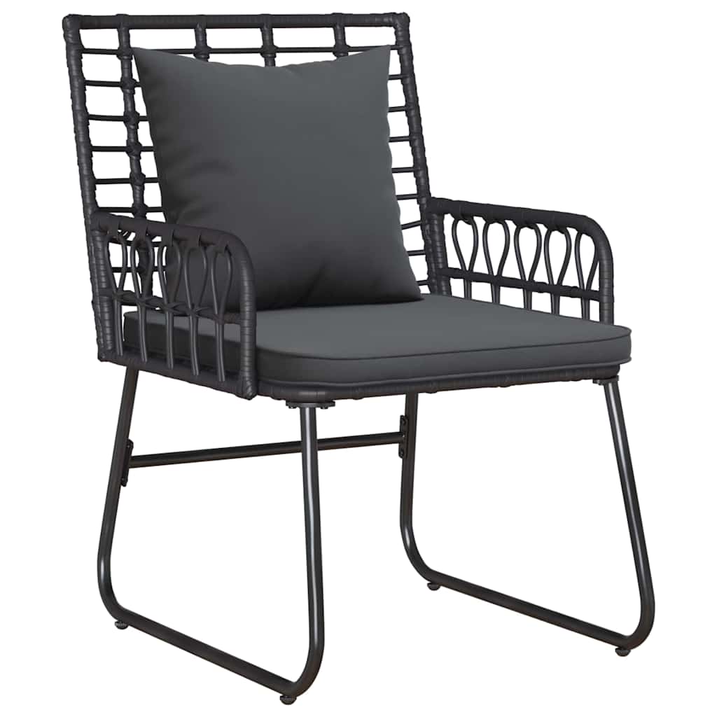 Tuinmeubelset met kussen 4 pcs Zwart en Anthraciet poly rattan is nu te koop bij PeponiXL, paradijselijk wonen!