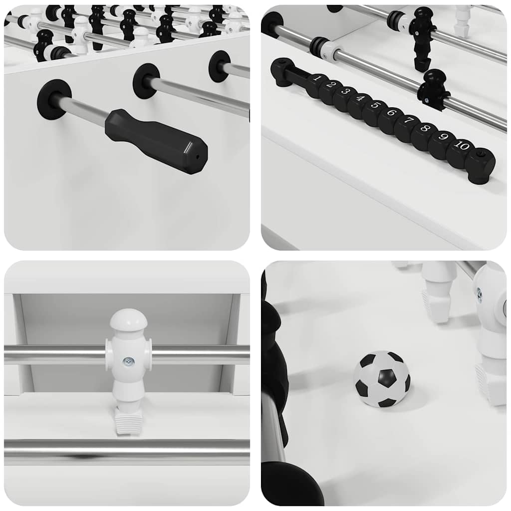 Honkbaltafel Wit 146,5 x 74 x 85 cm Bewerkt hout is nu te koop bij PeponiXL, paradijselijk wonen!