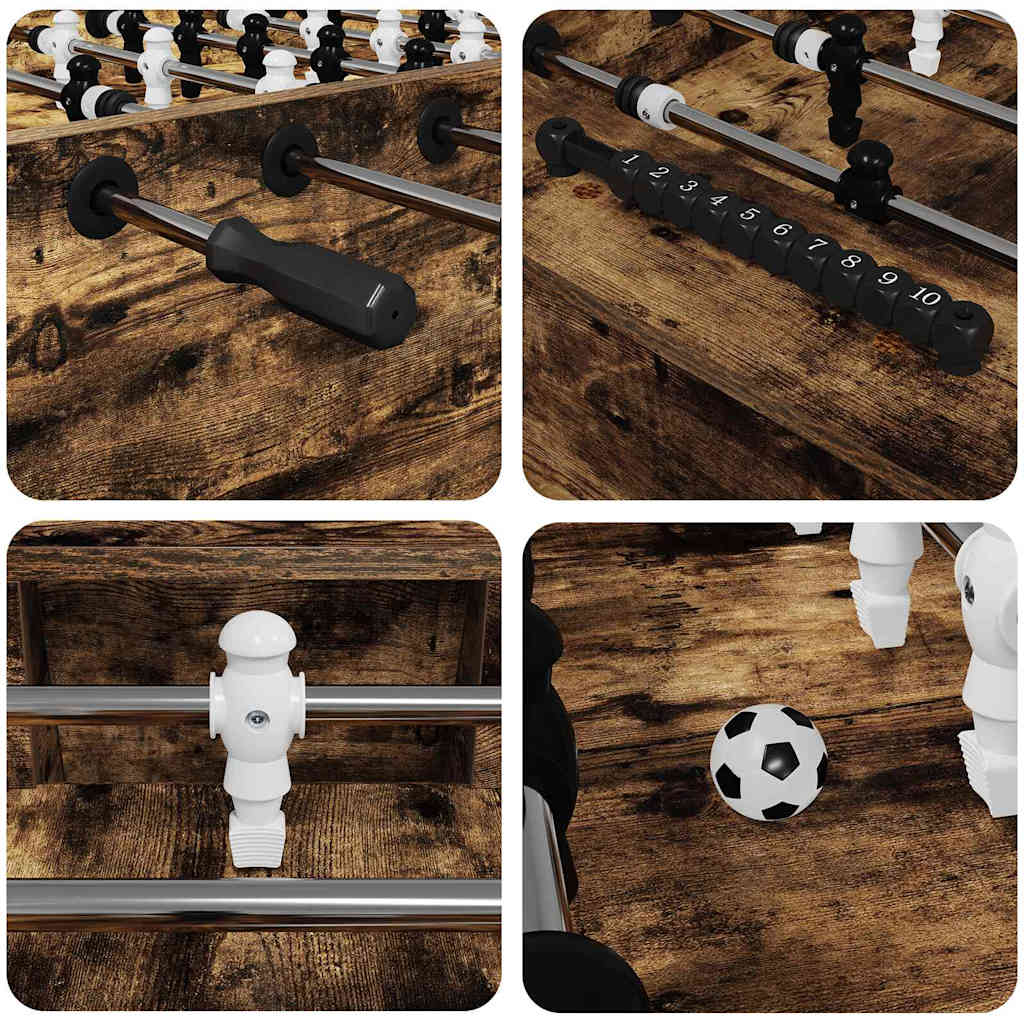 Honkbaltafel Gerookte Eik 146,5 x 74 x 85 cm Bewerkt hout is nu te koop bij PeponiXL, paradijselijk wonen!