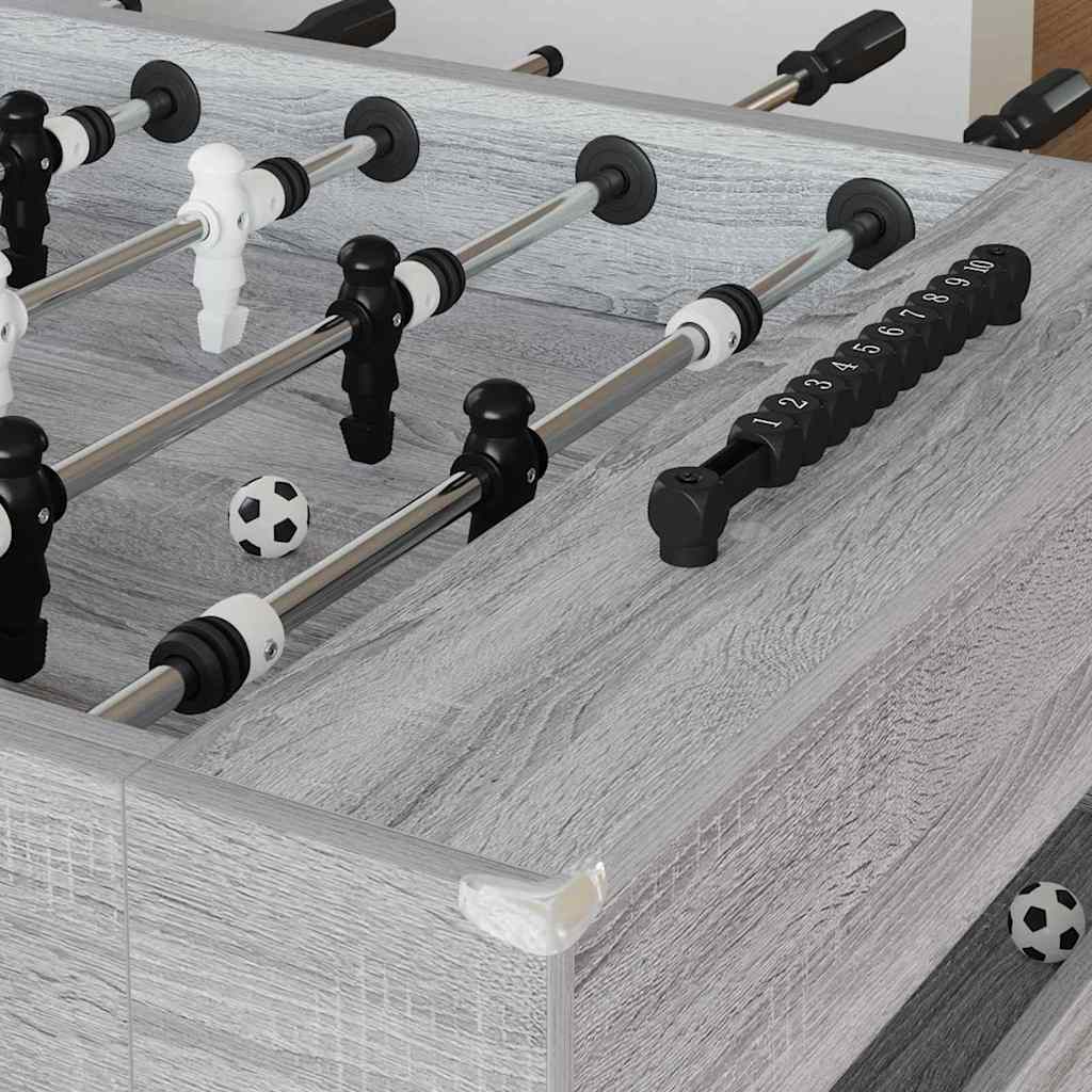 Honkbaltafel Grijze Sonoma 146,5 x 74 x 85 cm Bewerkt hout is nu te koop bij PeponiXL, paradijselijk wonen!