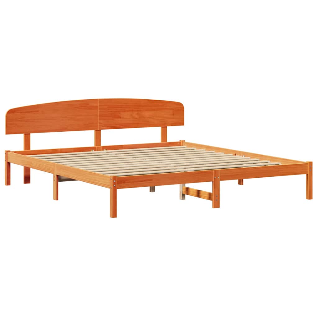 Bedframe Wasbruin 200 x 200 cm Massief grenenhout is nu te koop bij PeponiXL, paradijselijk wonen!