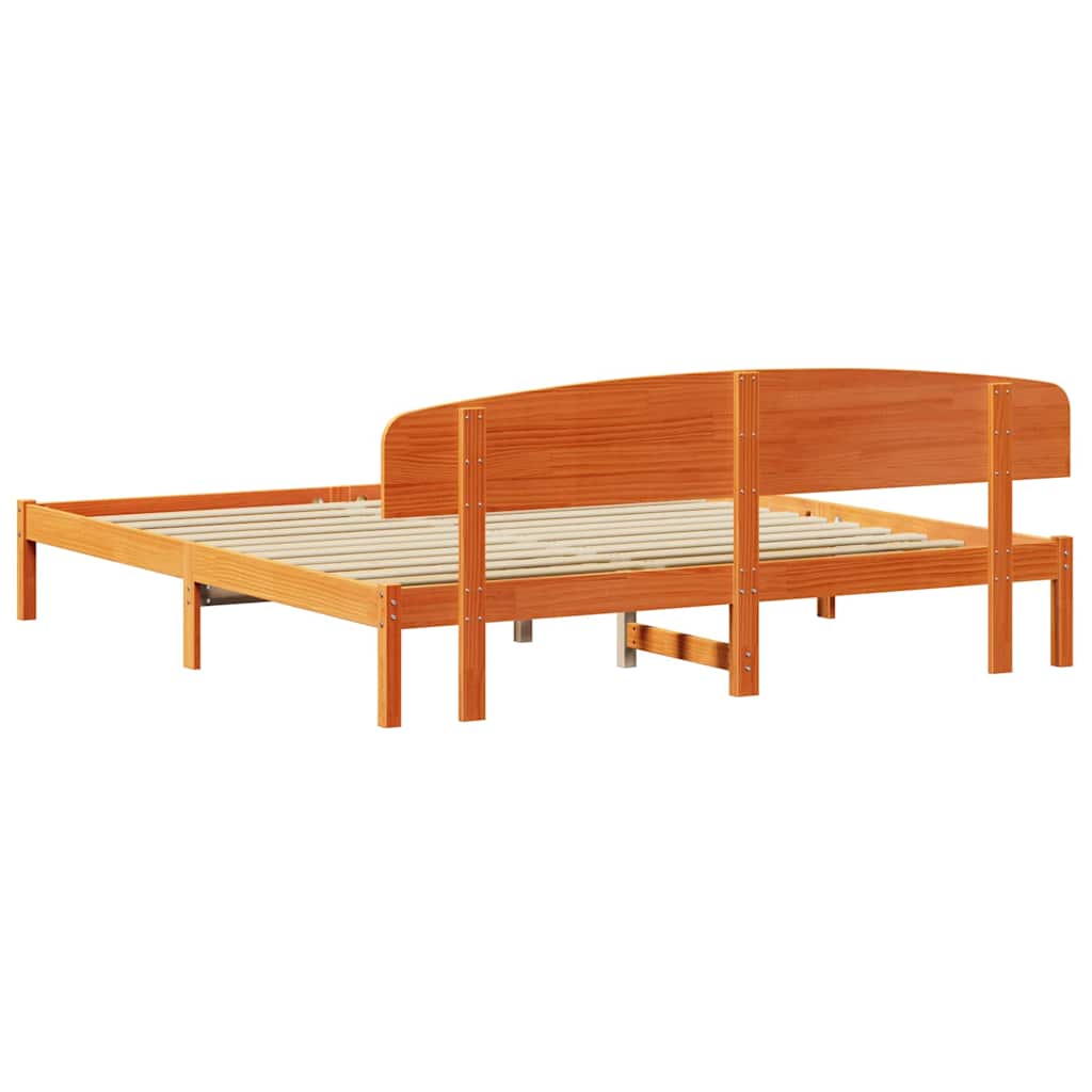 Bedframe Wasbruin 200 x 200 cm Massief grenenhout is nu te koop bij PeponiXL, paradijselijk wonen!