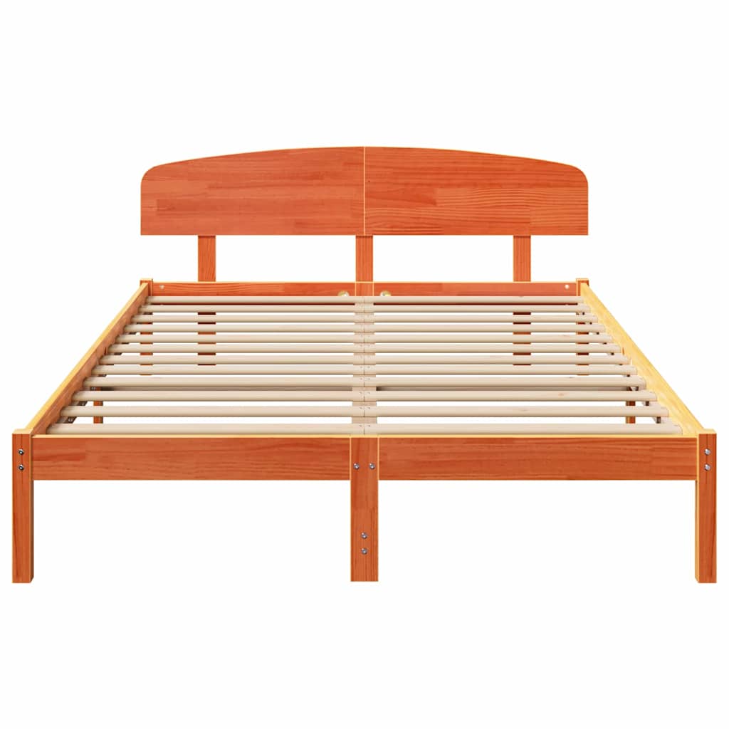 Bedframe Wasbruin 160 x 200 cm Massief grenenhout is nu te koop bij PeponiXL, paradijselijk wonen!