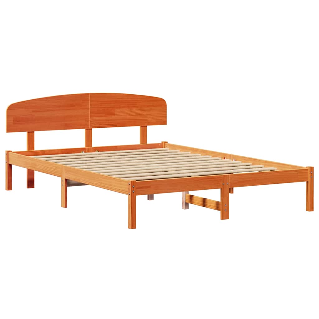 Bedframe Wasbruin 140 x 200 cm Massief grenenhout is nu te koop bij PeponiXL, paradijselijk wonen!