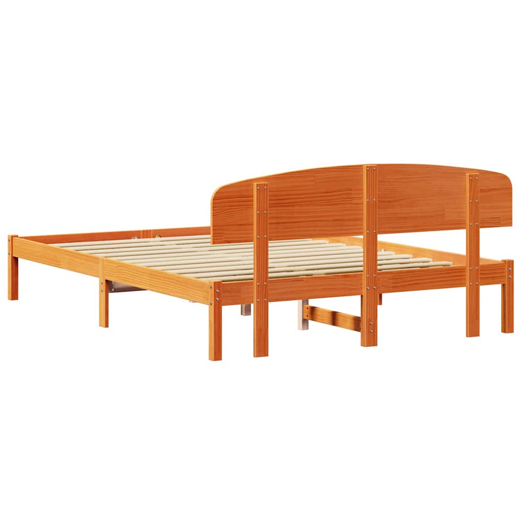 Bedframe Wasbruin 140 x 200 cm Massief grenenhout is nu te koop bij PeponiXL, paradijselijk wonen!