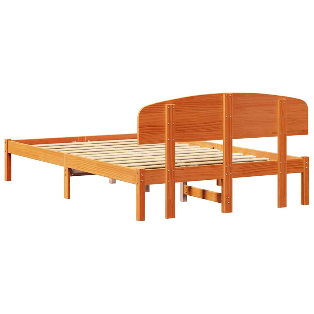 Bedframe Wasbruin 120 x 200 cm Massief grenenhout is nu te koop bij PeponiXL, paradijselijk wonen!