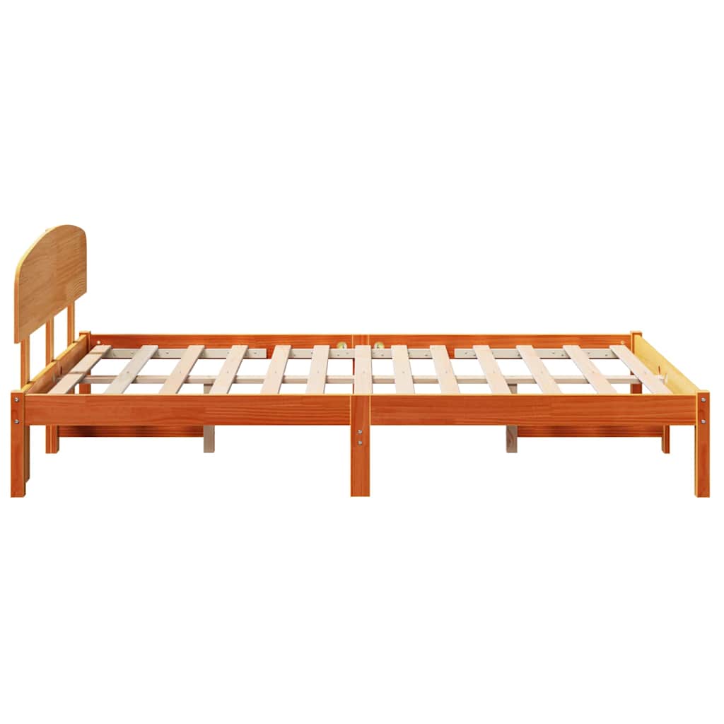 Bedframe Wasbruin 140 x 190 cm Massief grenenhout is nu te koop bij PeponiXL, paradijselijk wonen!