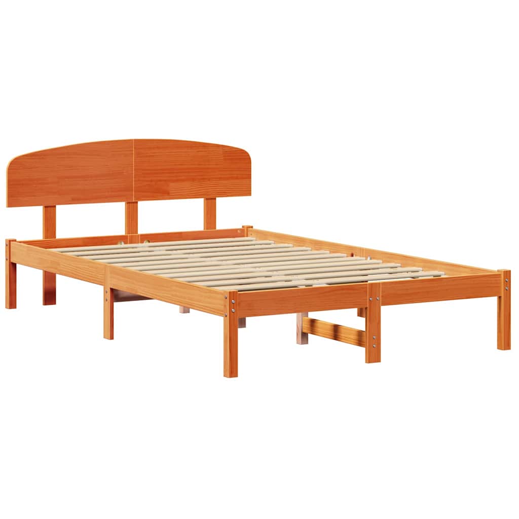 Bedframe Wasbruin 135 x 190 cm Massief grenenhout is nu te koop bij PeponiXL, paradijselijk wonen!