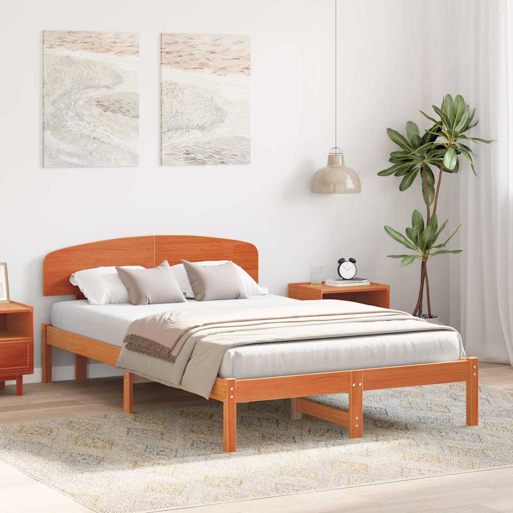 Bedframe Wasbruin 120 x 190 cm Massief grenenhout is nu te koop bij PeponiXL, paradijselijk wonen!