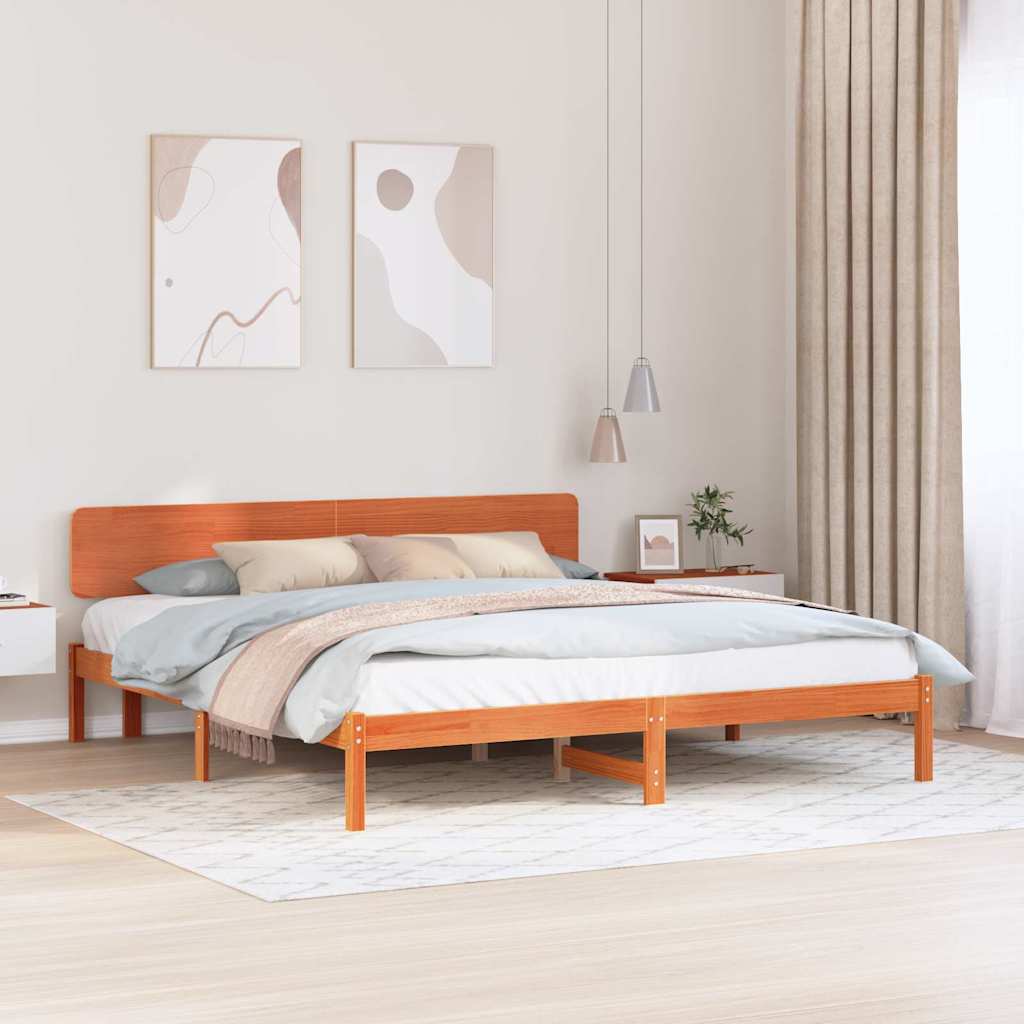 Bedframe Wasbruin 180 x 200 cm Massief grenenhout is nu te koop bij PeponiXL, paradijselijk wonen!