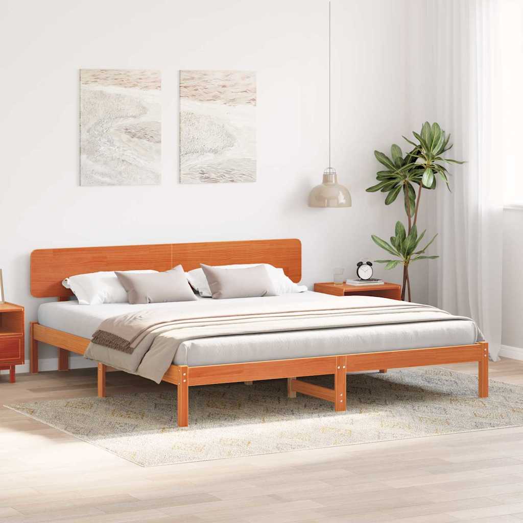 Bedframe Wasbruin 180 x 200 cm Massief grenenhout is nu te koop bij PeponiXL, paradijselijk wonen!