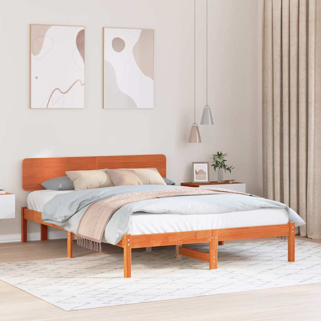 Bedframe Wasbruin 160 x 200 cm Massief grenenhout is nu te koop bij PeponiXL, paradijselijk wonen!