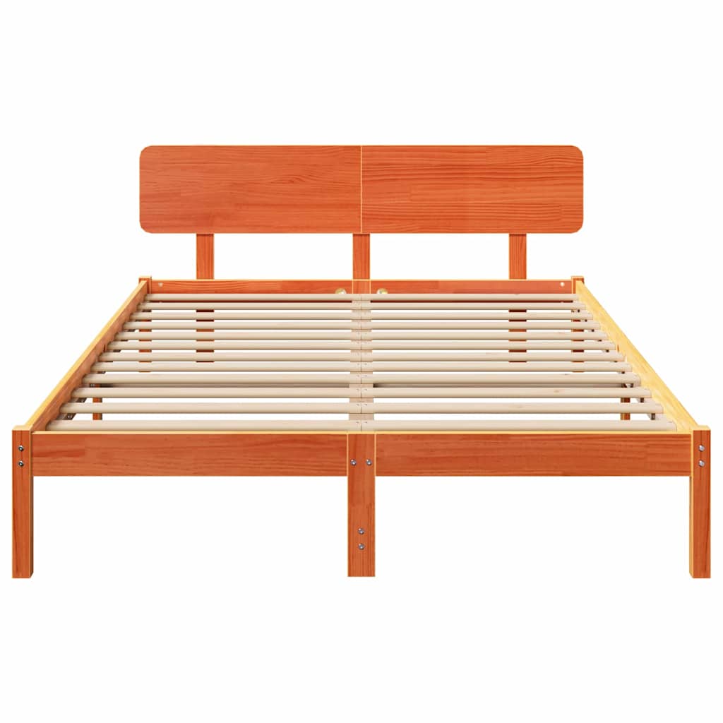 Bedframe Wasbruin 150 x 200 cm Massief grenenhout is nu te koop bij PeponiXL, paradijselijk wonen!