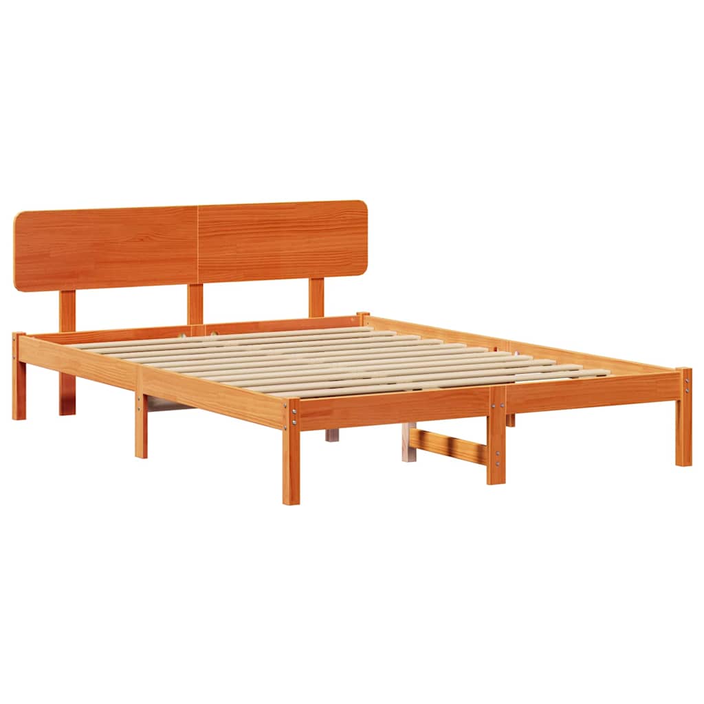 Bedframe Wasbruin 140 x 200 cm Massief grenenhout is nu te koop bij PeponiXL, paradijselijk wonen!