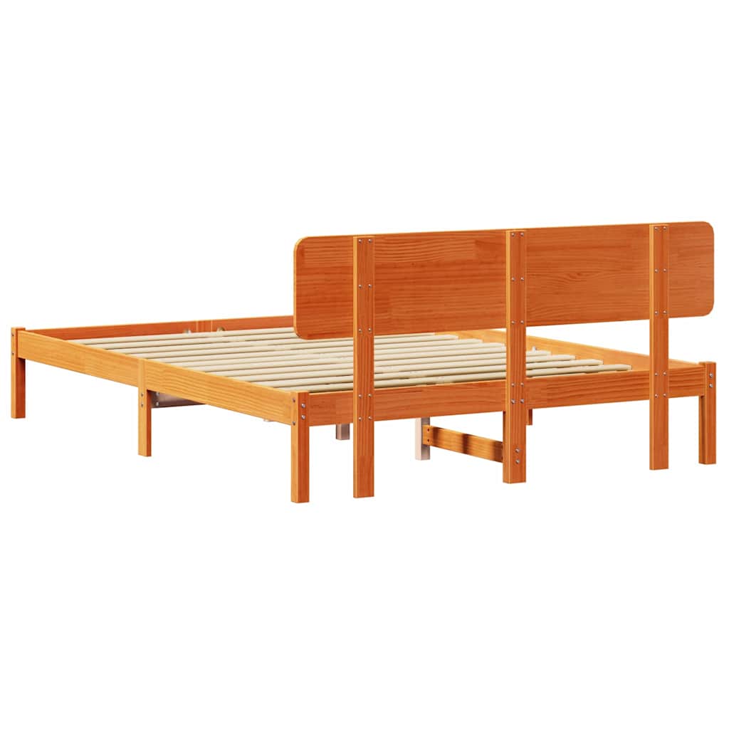 Bedframe Wasbruin 140 x 200 cm Massief grenenhout is nu te koop bij PeponiXL, paradijselijk wonen!
