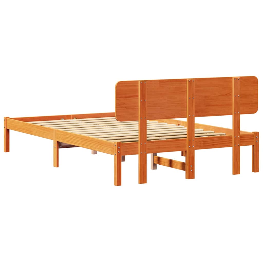 Bedframe Wasbruin 135 x 190 cm Massief grenenhout is nu te koop bij PeponiXL, paradijselijk wonen!