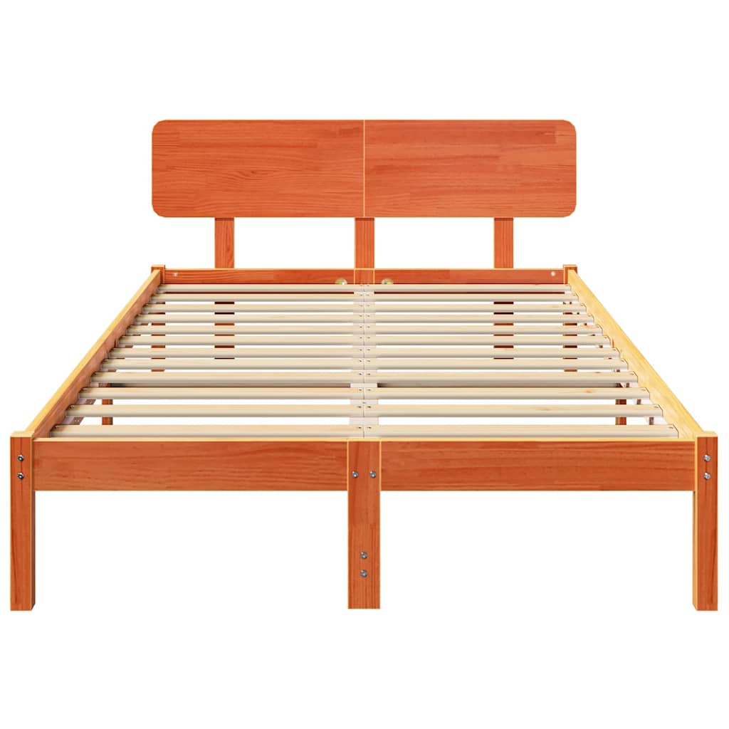 Bedframe Wasbruin 135 x 190 cm Massief grenenhout is nu te koop bij PeponiXL, paradijselijk wonen!