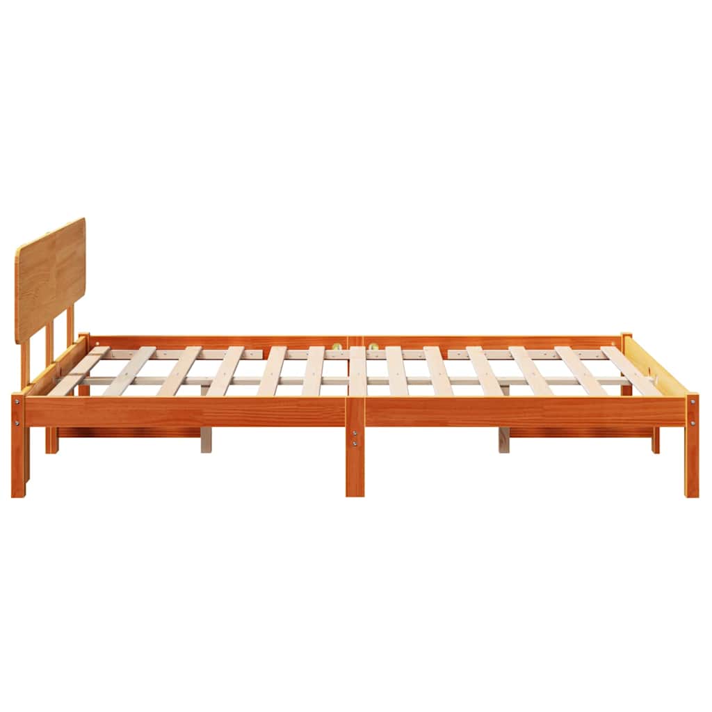 Bedframe Wasbruin 135 x 190 cm Massief grenenhout is nu te koop bij PeponiXL, paradijselijk wonen!