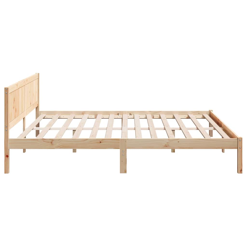 Bedframe Bruin 200 x 200 cm Massief grenenhout is nu te koop bij PeponiXL, paradijselijk wonen!