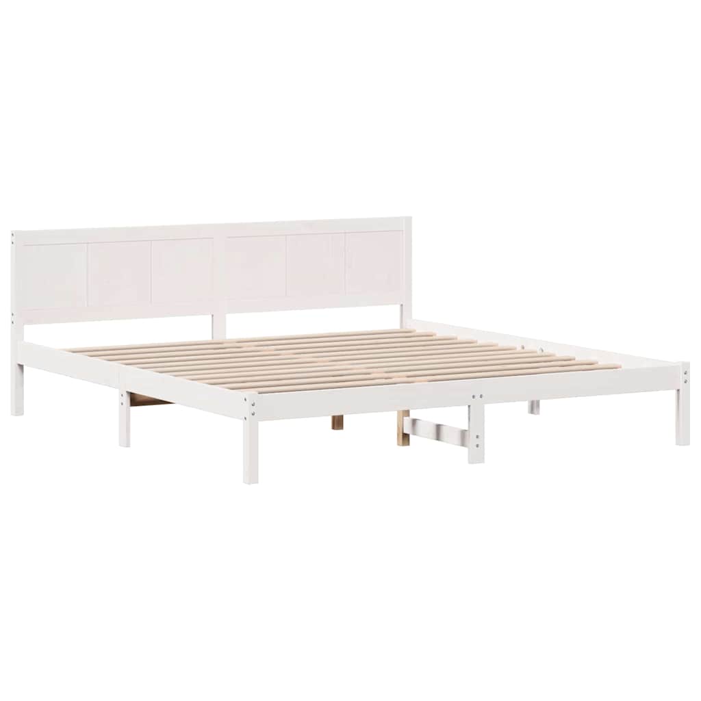 Bedframe Wit 200 x 200 cm Massief grenenhout is nu te koop bij PeponiXL, paradijselijk wonen!