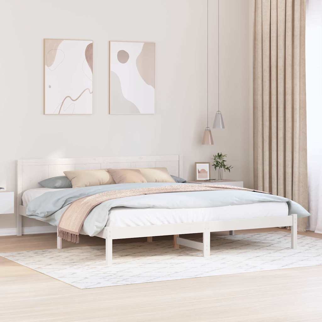 Bedframe Wit 180 x 200 cm Massief grenenhout is nu te koop bij PeponiXL, paradijselijk wonen!