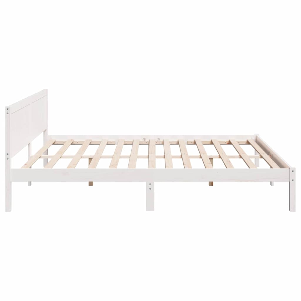 Bedframe Wit 180 x 200 cm Massief grenenhout is nu te koop bij PeponiXL, paradijselijk wonen!