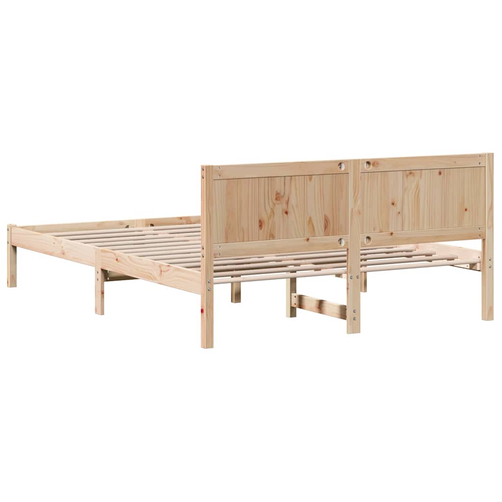 Bedframe Bruin 150 x 200 cm Massief grenenhout is nu te koop bij PeponiXL, paradijselijk wonen!
