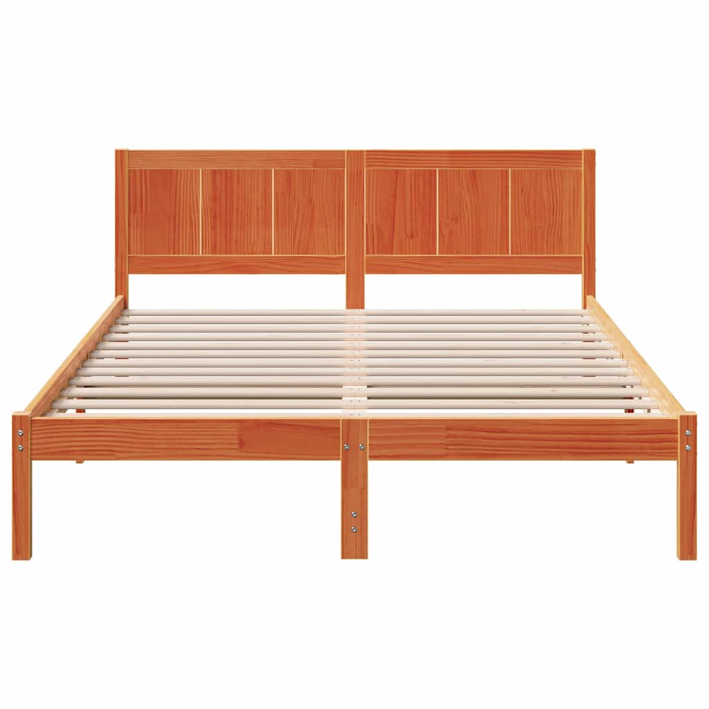 Bedframe Bruin 150 x 200 cm Massief grenenhout is nu te koop bij PeponiXL, paradijselijk wonen!