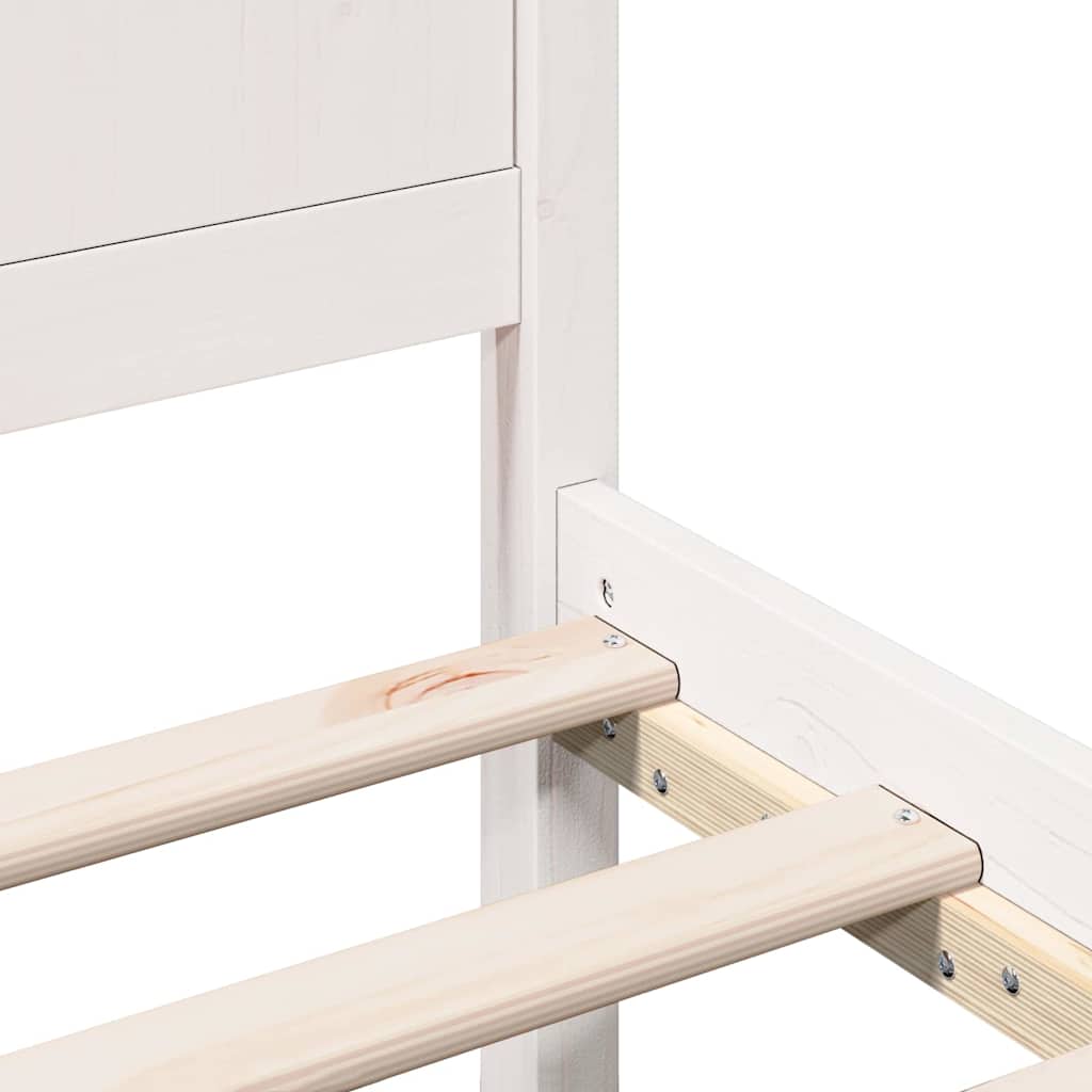 Bedframe Wit 140 x 200 cm Massief grenenhout is nu te koop bij PeponiXL, paradijselijk wonen!