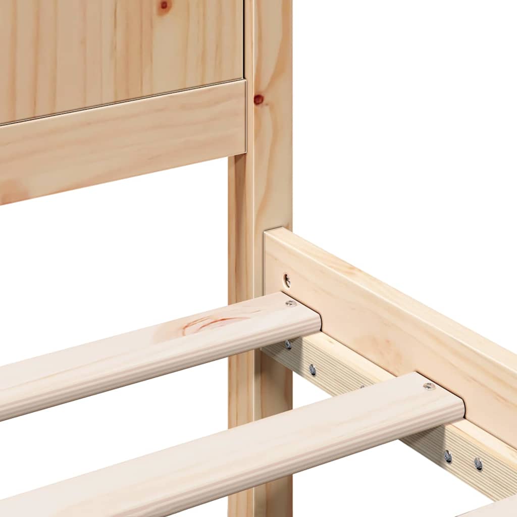 Bedframe Bruin 120 x 200 cm Massief grenenhout is nu te koop bij PeponiXL, paradijselijk wonen!