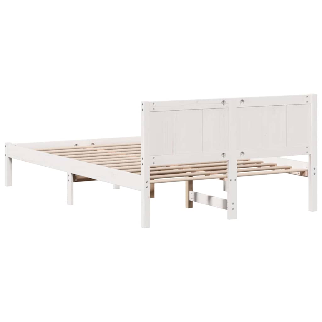 Bedframe Wit 120 x 200 cm Massief grenenhout is nu te koop bij PeponiXL, paradijselijk wonen!