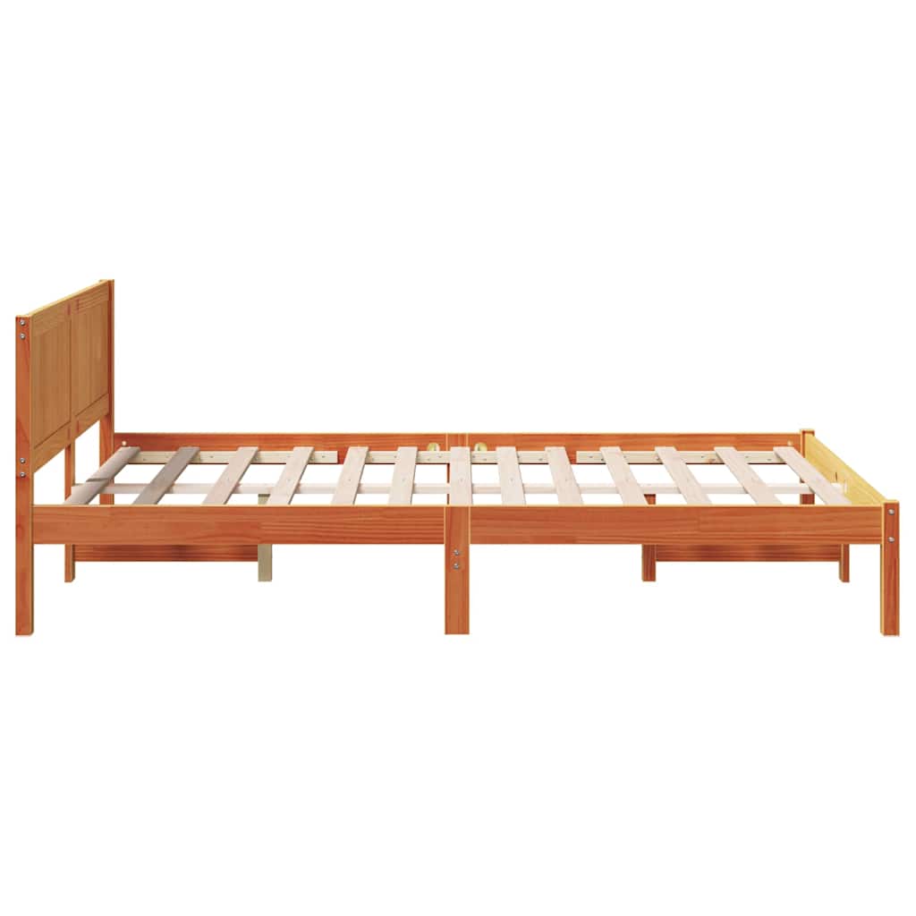 Bedframe Bruin 120 x 200 cm Massief grenenhout is nu te koop bij PeponiXL, paradijselijk wonen!