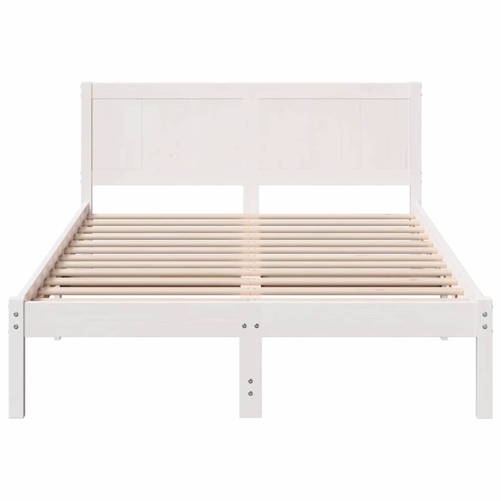 Bedframe Wit 140 x 190 cm Massief grenenhout is nu te koop bij PeponiXL, paradijselijk wonen!