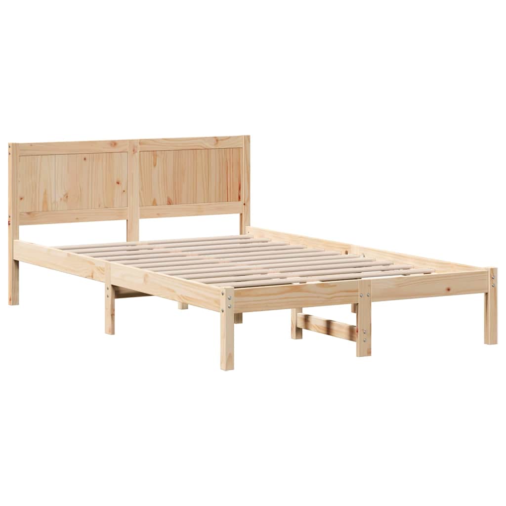 Bedframe Bruin 135 x 190 cm Massief grenenhout is nu te koop bij PeponiXL, paradijselijk wonen!