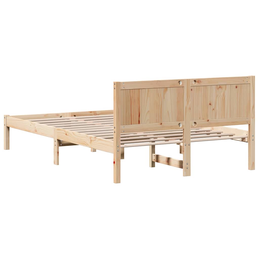 Bedframe Bruin 135 x 190 cm Massief grenenhout is nu te koop bij PeponiXL, paradijselijk wonen!
