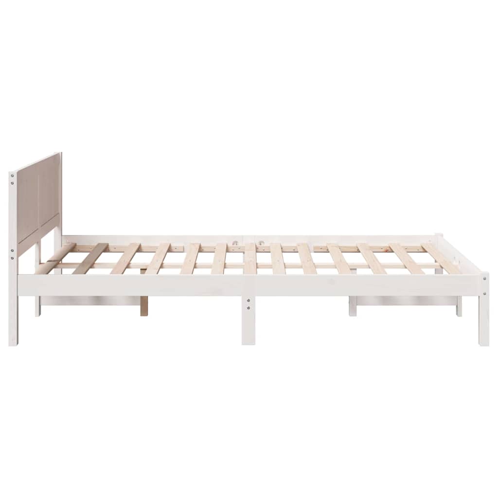 Bedframe Wit 120 x 190 cm Massief grenenhout is nu te koop bij PeponiXL, paradijselijk wonen!