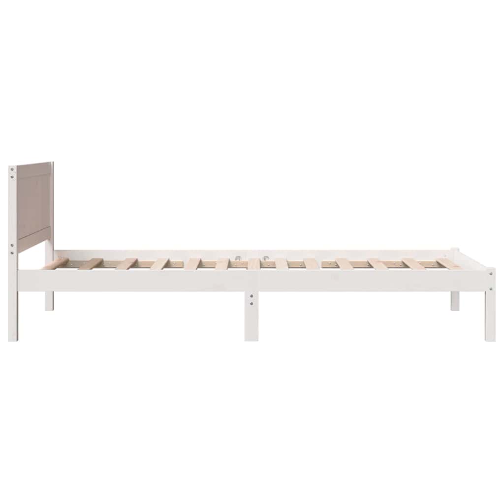 Bedframe Wit 80 x 200 cm Massief grenenhout is nu te koop bij PeponiXL, paradijselijk wonen!