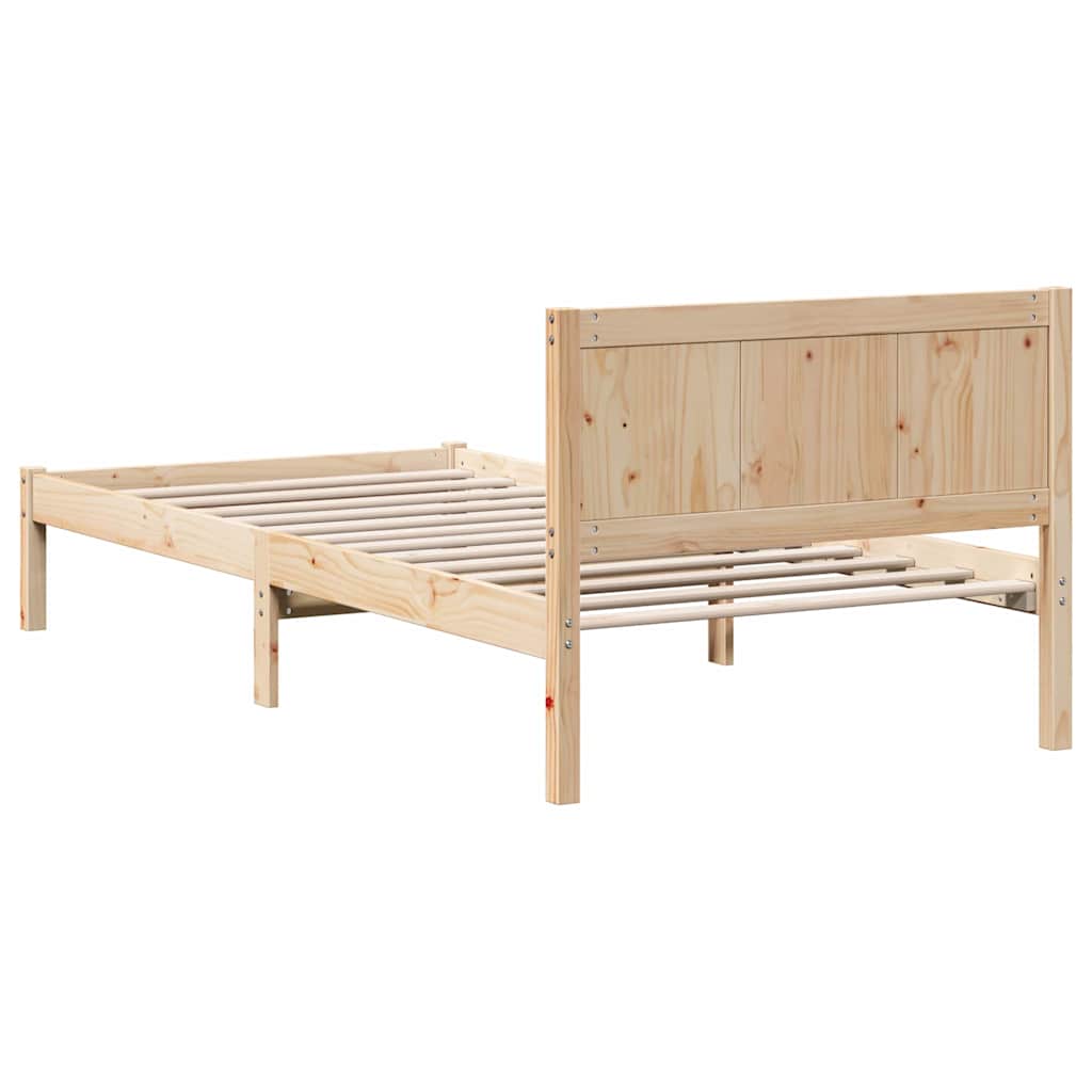 Bedframe Bruin 90 x 200 cm Massief grenenhout is nu te koop bij PeponiXL, paradijselijk wonen!