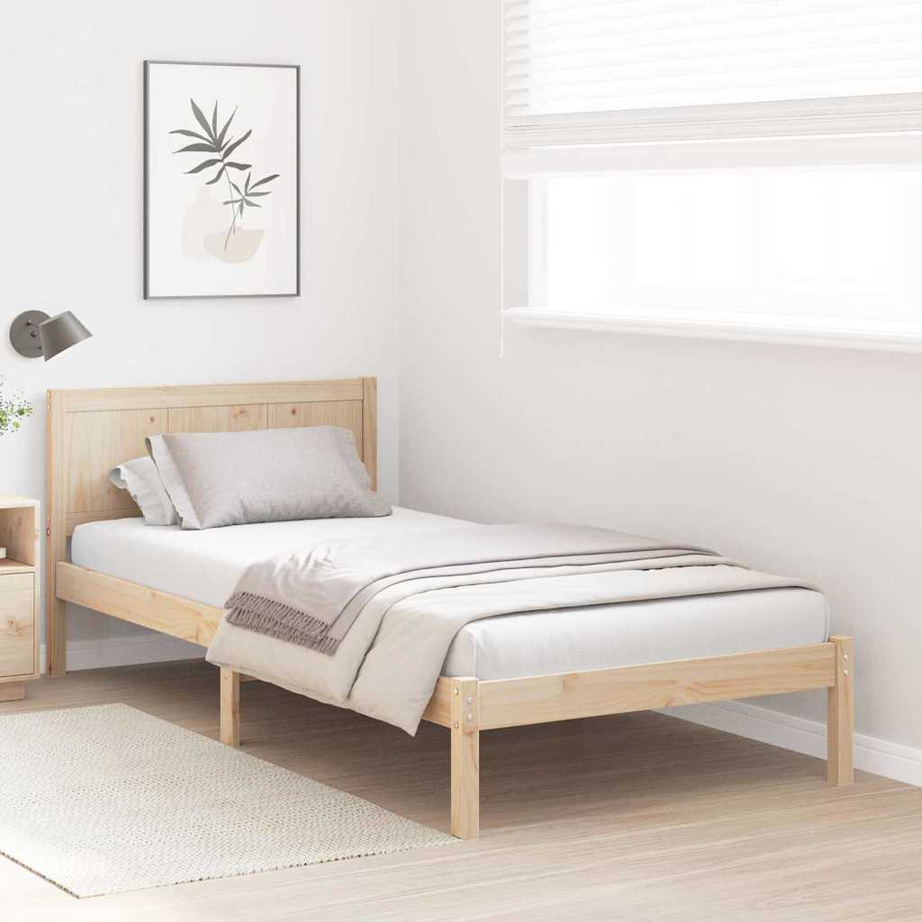 Bedframe Bruin 100 x 200 cm Massief grenenhout is nu te koop bij PeponiXL, paradijselijk wonen!