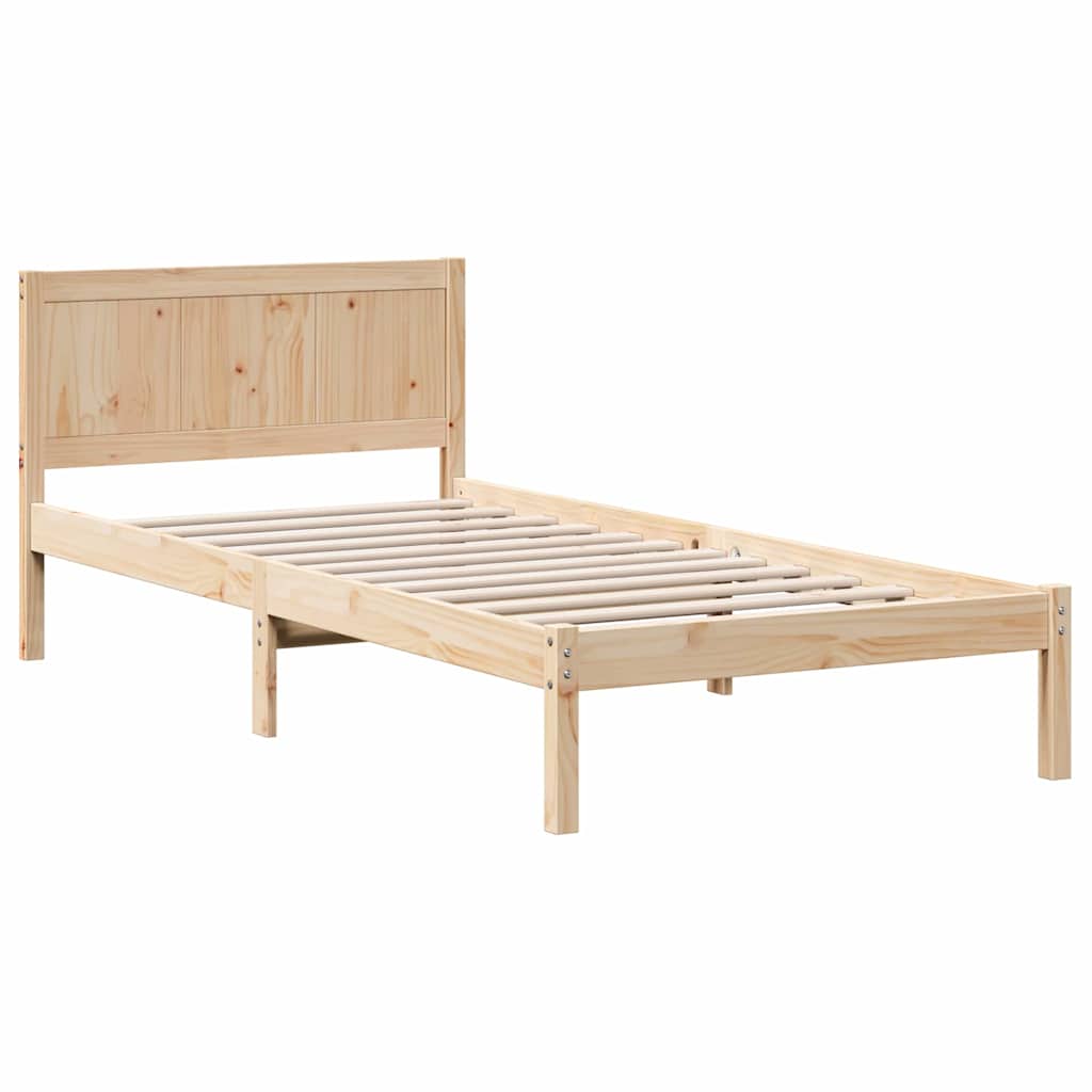 Bedframe Bruin 100 x 200 cm Massief grenenhout is nu te koop bij PeponiXL, paradijselijk wonen!