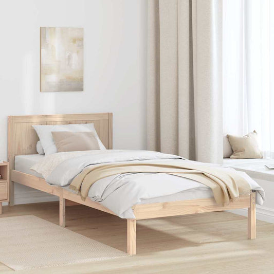 Bedframe Bruin 90 x 190 cm Massief grenenhout is nu te koop bij PeponiXL, paradijselijk wonen!