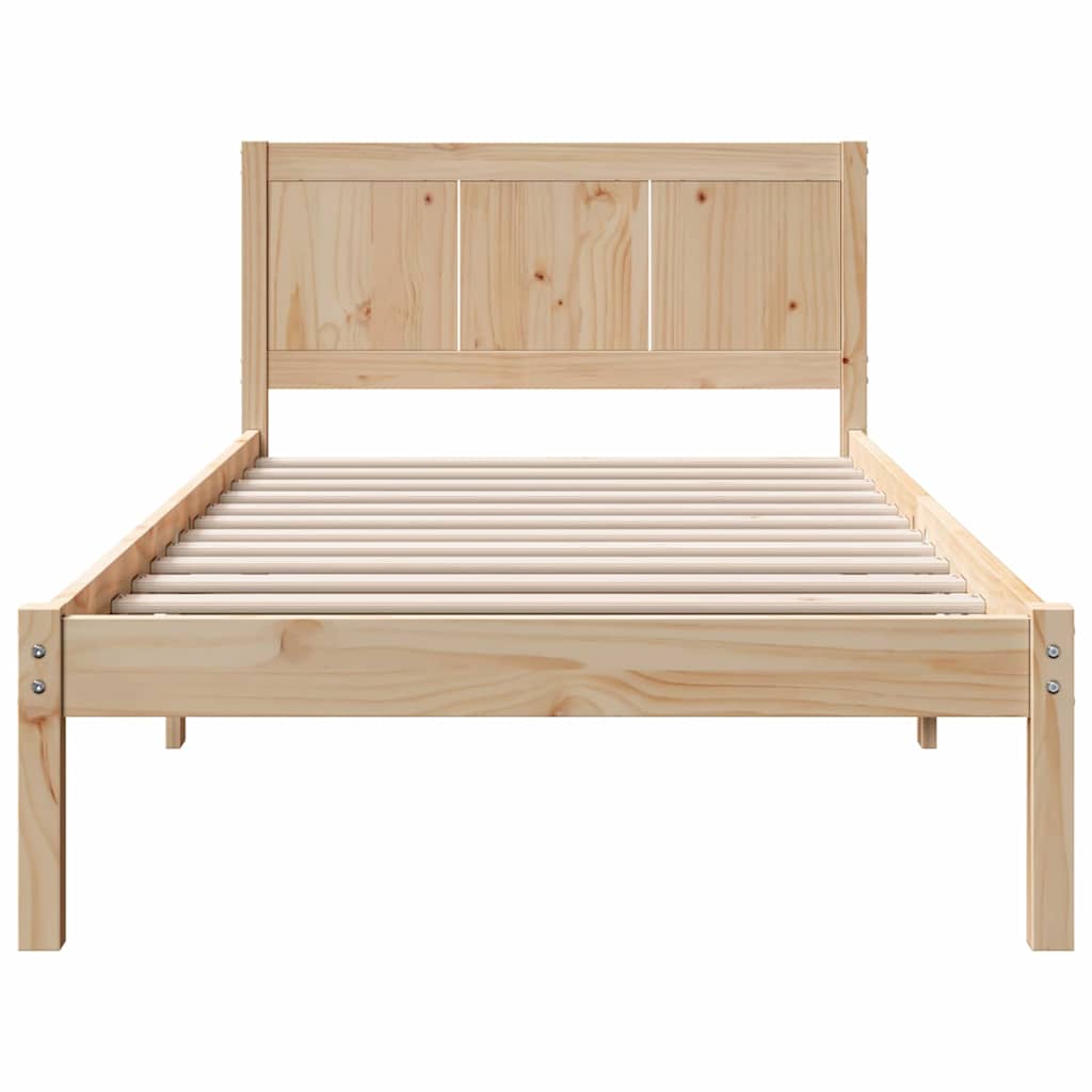 Bedframe Bruin 90 x 190 cm Massief grenenhout is nu te koop bij PeponiXL, paradijselijk wonen!