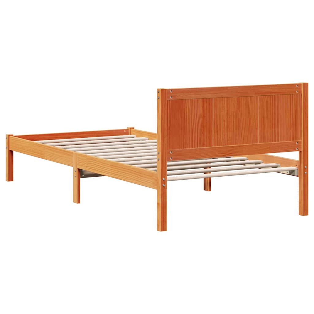 Bedframe Bruin 90 x 190 cm Massief grenenhout is nu te koop bij PeponiXL, paradijselijk wonen!