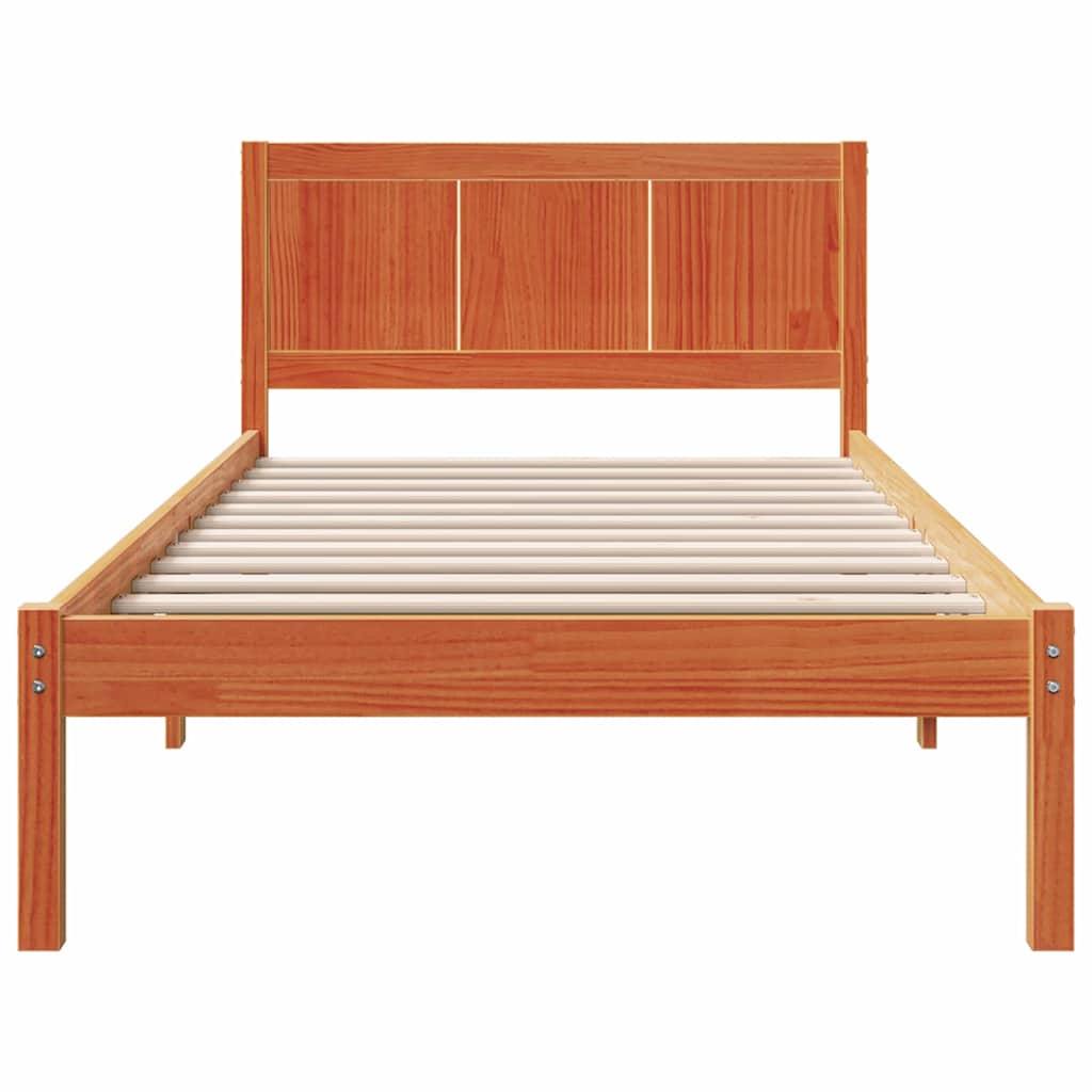 Bedframe Bruin 90 x 190 cm Massief grenenhout is nu te koop bij PeponiXL, paradijselijk wonen!