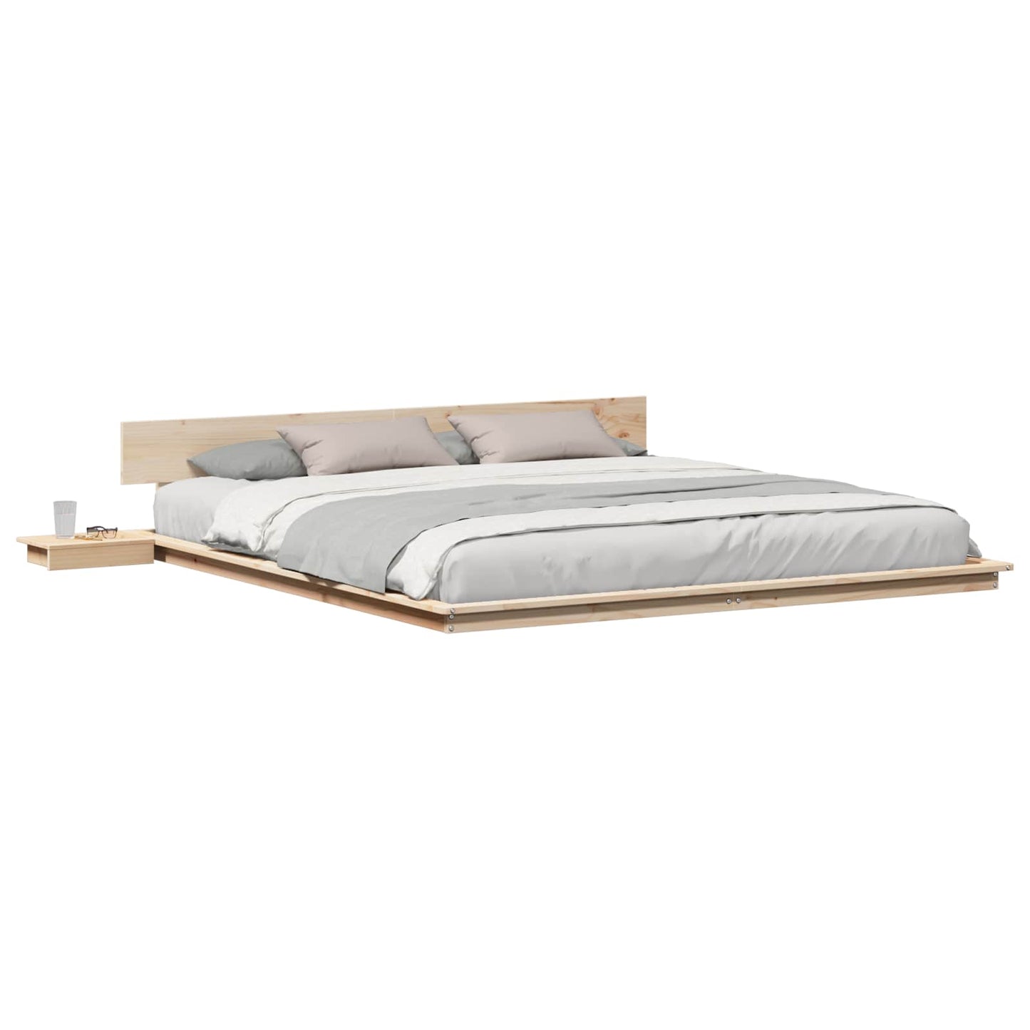 Bedframe Bruin 200 x 200 cm Hout is nu te koop bij PeponiXL, paradijselijk wonen!