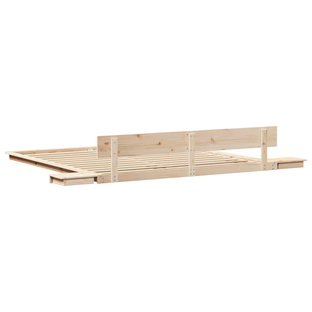 Bedframe Bruin 200 x 200 cm Hout is nu te koop bij PeponiXL, paradijselijk wonen!